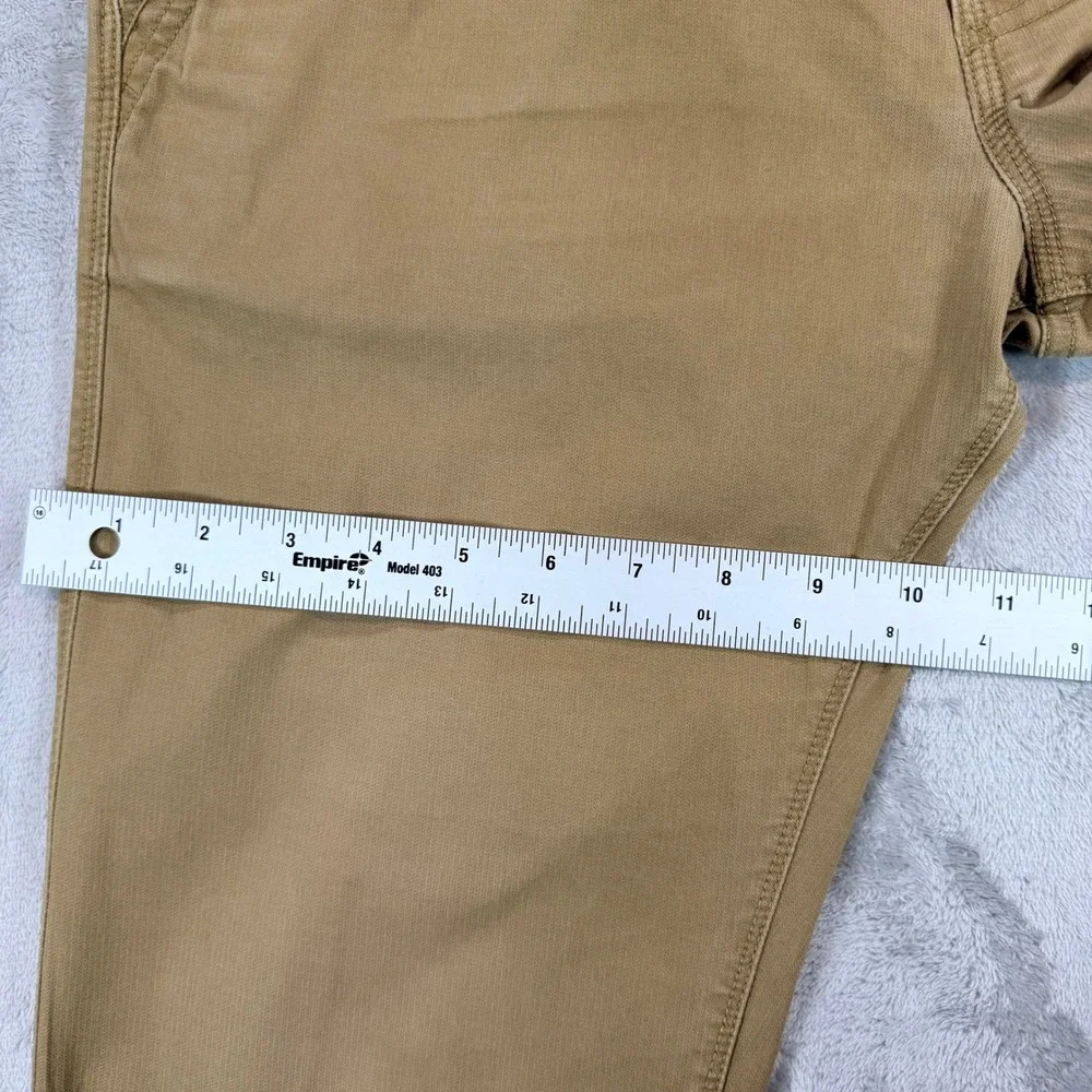 PrAna Mens Chino Organic Cotton Pants Straight Fit Stretch Cotton Tan 32x31